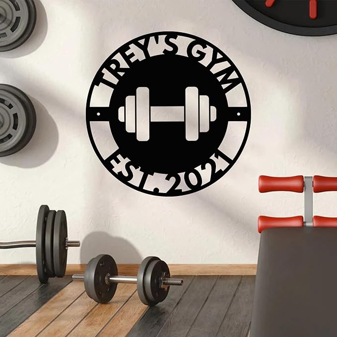 Luxury Personalized Gym Metal Sign, Custom Home Gym Decorations, Gifts for Fitness Lovers, Workout Room Decor, Gym Signs, Christmas Gifts 8-StrideForce Fitness