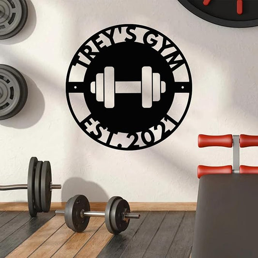 Luxury Personalized Gym Metal Sign, Custom Home Gym Decorations, Gifts for Fitness Lovers, Workout Room Decor, Gym Signs, Christmas Gifts 8-StrideForce Fitness