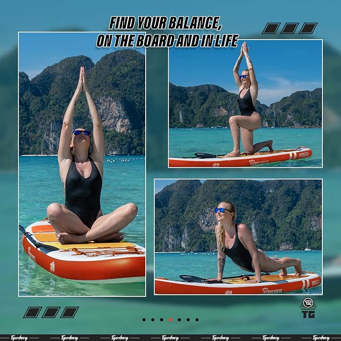 Inflatable Paddle Board with Premium SUP Board Accessories, Allround Paddle Boards for Adults/Kids,Stand Up Paddle Board Defender Collection-StrideForce Fitness