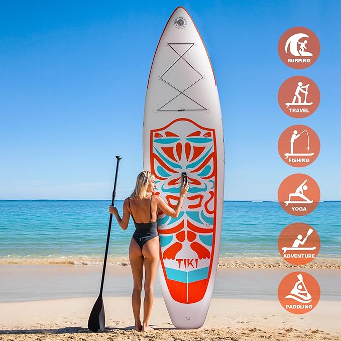 FunWater Inflatable Ultra-Light Stand Up Paddle Board for All Skill Levels with Premium SUP Paddleboard Accessories,Non-Slip Comfort Deck for Youth & Adults-StrideForce Fitness