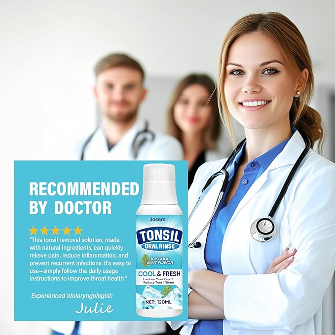 Josera Tonsil Stone Mouthwash, Tonsil Stone Remover Helps Remove Stones, 2 Count