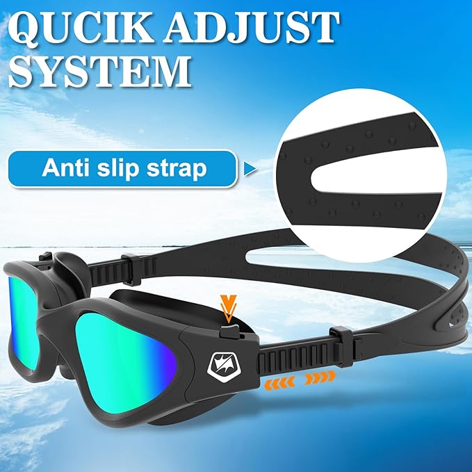 WIN.MAX Polarized Swimming Goggles Swim Pool Goggles Anti Fog Anti UV No Leakage Clear Vision for Men Women Adults Teenagers-StrideForce Fitness
