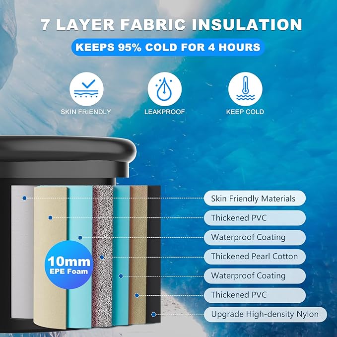 XXL Oval Ice Bath Tub for Cold Plunge, Portable Ice Pod with Lid, 148Gal Inflatable Cold Plunge Tub with 2 Drain Valves for Chiller Connection, Cold Therapy Recovery, Indoor Outdoor Use-StrideForce Fitness