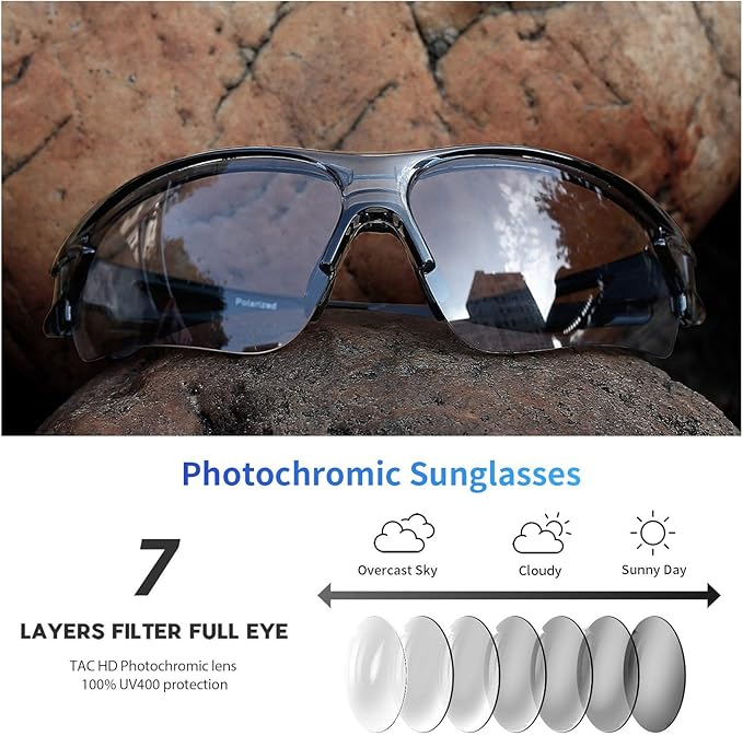 BEACOOL Polarized Sports Sunglasses for Men Women Youth Baseball Fishing Cycling Running Golf Motorcycle Tac Glasses UV400-StrideForce Fitness