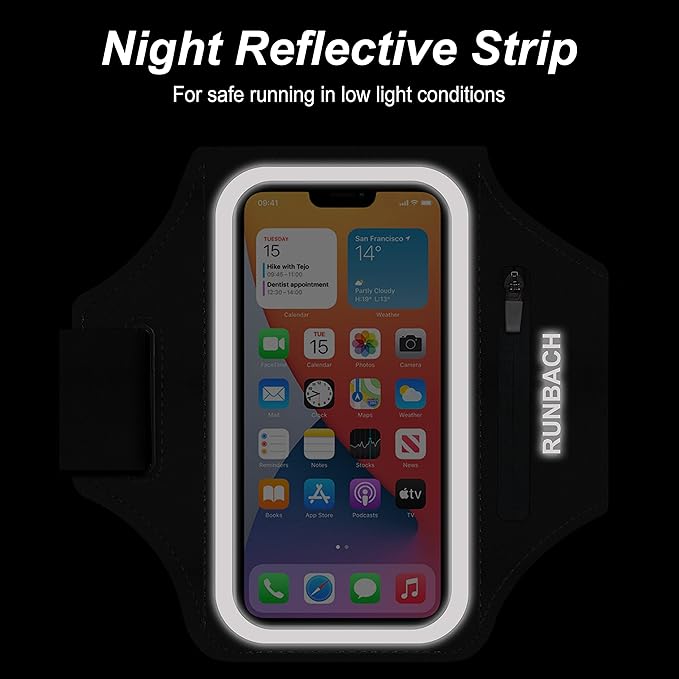 Armband for Samsung Galaxy S25/S24/S23/S22/S21/S20/S10/S9/S8,Galaxy A01/A8/A10e/A20e/A41/M01/Xcover 5,Water Resistant Sport Armband with Zipper Slot for Galaxy Buds (Black)-StrideForce Fitness