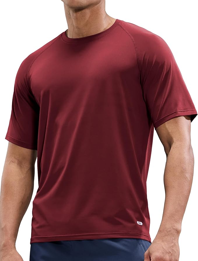 MIER Men's Dry Fit Workout T-Shirts Athletic Running Tee Short Sleeve Crew Neck Gym Tops, Polyester, Moisture Wicking-StrideForce Fitness