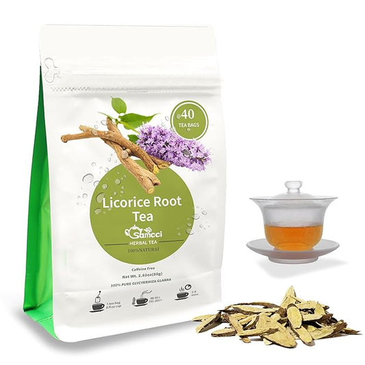 Samcci - Licorice Root Tea, Premium 40 Licorice Root Tea Bags -Natural Sweet - Non-GMO - Naturally Caffeine-free - Soothes Digestion & Promote Respiratory Health-StrideForce Fitness