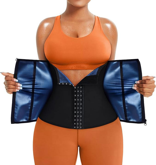 TrainingGirl Waist Trainer for Women Lower Belly Waist Trimmer Corset Tummy Wrap Workout Sweat Belt Band Sports Sauna Suit-StrideForce Fitness