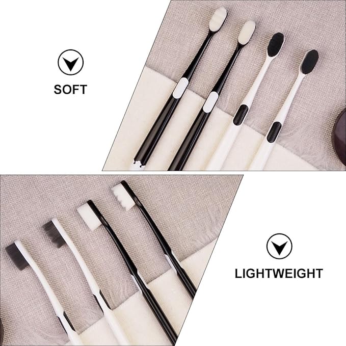 Wavy Soft Bristle Toothbrush 4pcs for Adults and Pregnant Women, Postpartum Oral Care Tool with Thousands of Bristles, Mild Teeth Cleaning for Sensitive Gums Random Style