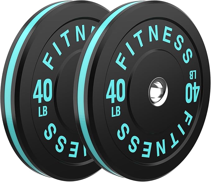 2 Inch Bumper Plates，10-500lbs，Barbell Rubber Olympic Weight Plates Set for Home Gym, Strength Training & Weight Lifting, Multiple Options Colors-StrideForce Fitness