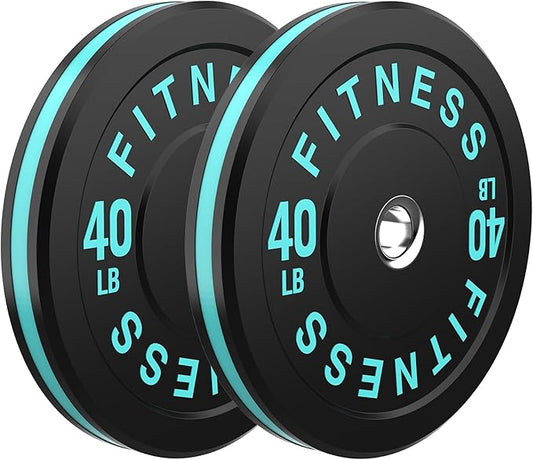 2 Inch Bumper Plates，10-500lbs，Barbell Rubber Olympic Weight Plates Set for Home Gym, Strength Training & Weight Lifting, Multiple Options Colors-StrideForce Fitness