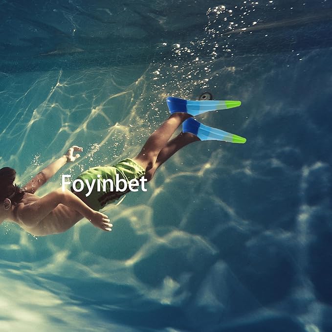 Kids Swim Fins,Short Kids Fins Youth Swimming Flippers for Lap Swimming Training for Children Girls Boys Beginners-StrideForce Fitness