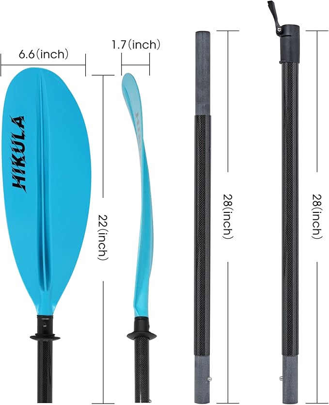 Adjustable Kayak Paddle with Carbon Shaft and PP Blade Available in 220-230/220-240/230-250cm Floating Lightweight Kayak Oars with Original Pattern-StrideForce Fitness