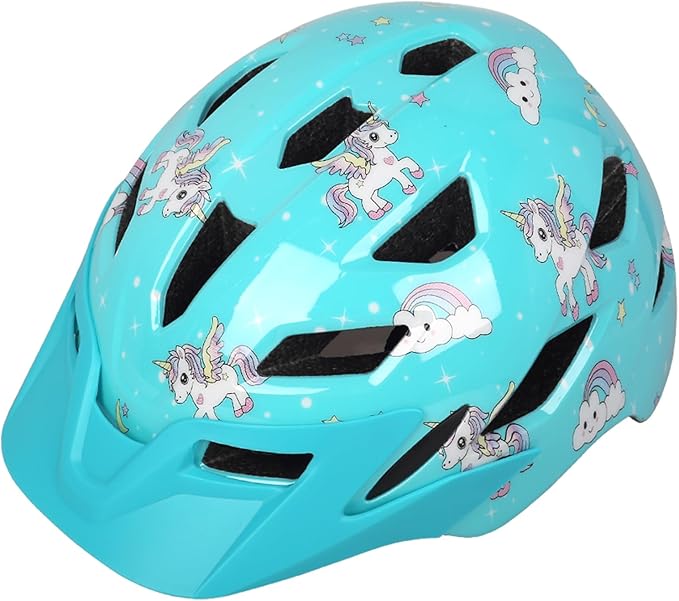 Kids Bike Helmet,Bavilk Kids Boys Girls Bike Helmets with LED Light Detachable Visor Children Youth Teen Multi-Sport for Skating Cycling Scooter Skateboard Adjustable & Lightweight 19.7"-22.4"-StrideForce Fitness