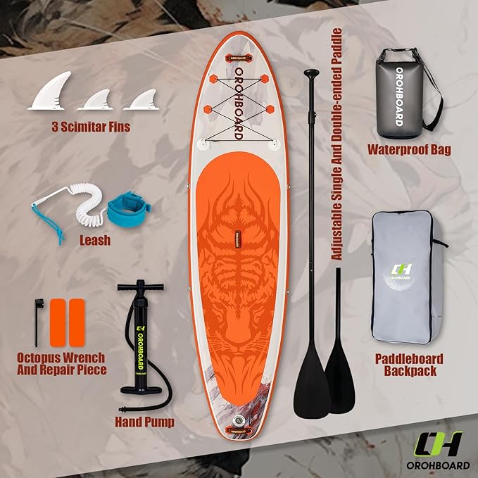 10’6/11’6 Inflatable Stand Up Paddle Board with Premium Paddleboards Accessories, Wide Stable Designed SUP Paddleboard for Adults & Youth.-StrideForce Fitness