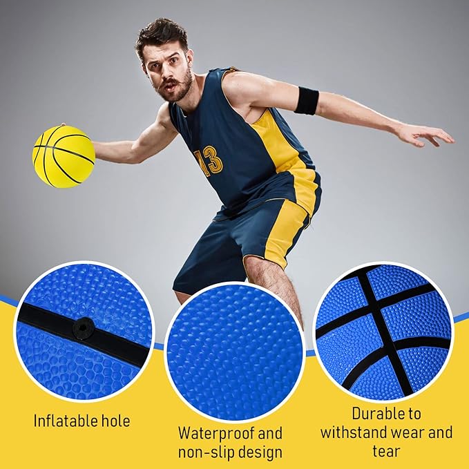 Jerify 12 Pack Official Size Rubber Basketballs for Kids Child Junior Youth Indoor Outdoor Sports Basket Balls with Pump Back to School Student Gifts Operation Christmas Bulk Items-StrideForce Fitness