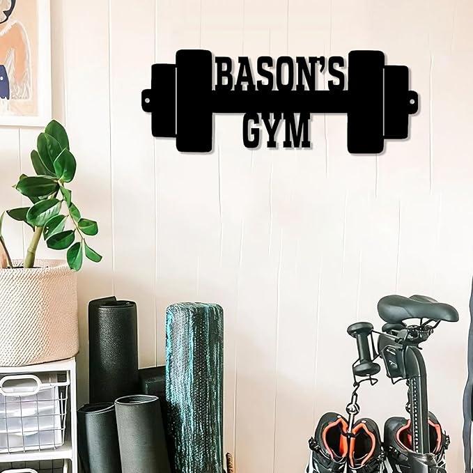 Luxury Personalized Gym Metal Sign, Custom Home Gym Decorations, Gifts for Fitness Lovers, Workout Room Decor, Gym Signs, Christmas Gifts 10-StrideForce Fitness