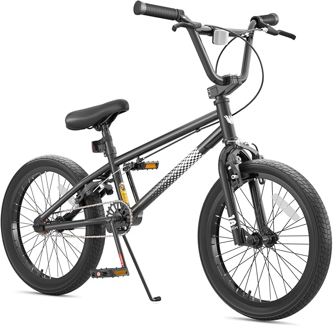 67i Boys BMX Bike 18/20 Inch Ages 8-12 Kids Bicycle with Front Rear U Brake Adjustable Seat Iron Fork 2.09" Wide Tires-StrideForce Fitness