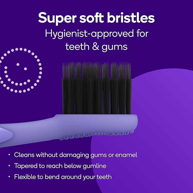 BURST Genuine Replacement Heads for Original Sonic Electric Toothbrush (Lavender/3 Pack) | Ultra Soft Bristles for A Clean Deep | Stain & Plaque Removal