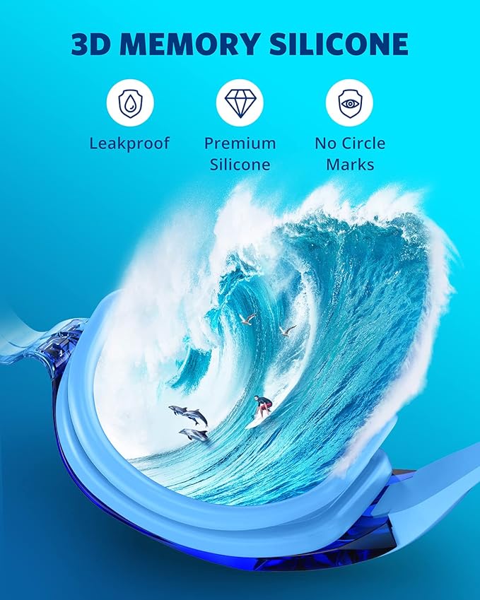 Aegend Swim Goggles, Swimming Goggles No Leaking Full Protection Adult Men Women Youth-StrideForce Fitness