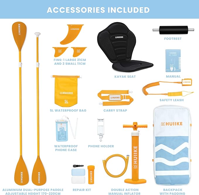 Inflatable Paddle Board for Adults with Accessories Included, Oar, Fins, Pump. Stand Up Paddleboard Great Stability and Resistance. 10’ x 33" x 5.9", Maximum Load 286 lb-StrideForce Fitness