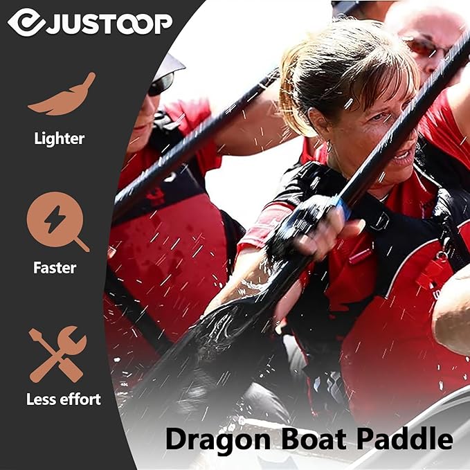 Dragon Boat Paddle Lightweight Full Carbon Fiber with Paddle Bag, 120/122/125CM (47/48/49 Inches) and Adjustable Dragon Boat Paddle115-130cm（）, IDBF Approved-StrideForce Fitness