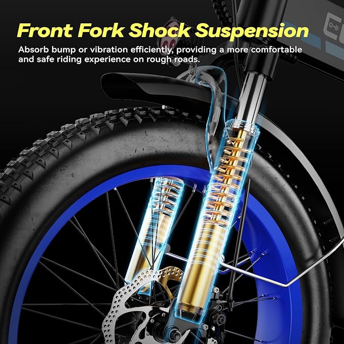 Foldable Electric Bike for Adults, 30+MPH, 48V 20Ah Removable Battery up to 80Miles, 20" Fat Tire Peak 1000W Motor Dirt Ebike Adult Electric Bicycle for City Commute Beach Mountain Adventurous E Bike-StrideForce Fitness