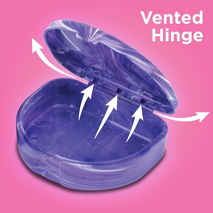 Practicon Marble Retainer Cases, Orthodontic Aligner Case, Mouth Guard Holder (3 Pack) (Pink Paradise)