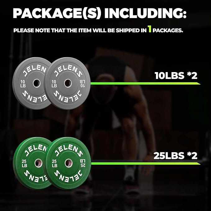 Olympic Barbell Weight Plates Set, 2-Inch Black/Colored Rubber Bumper Plate Weight Set for Strength Training and Weightlifting, Multiple Options-StrideForce Fitness