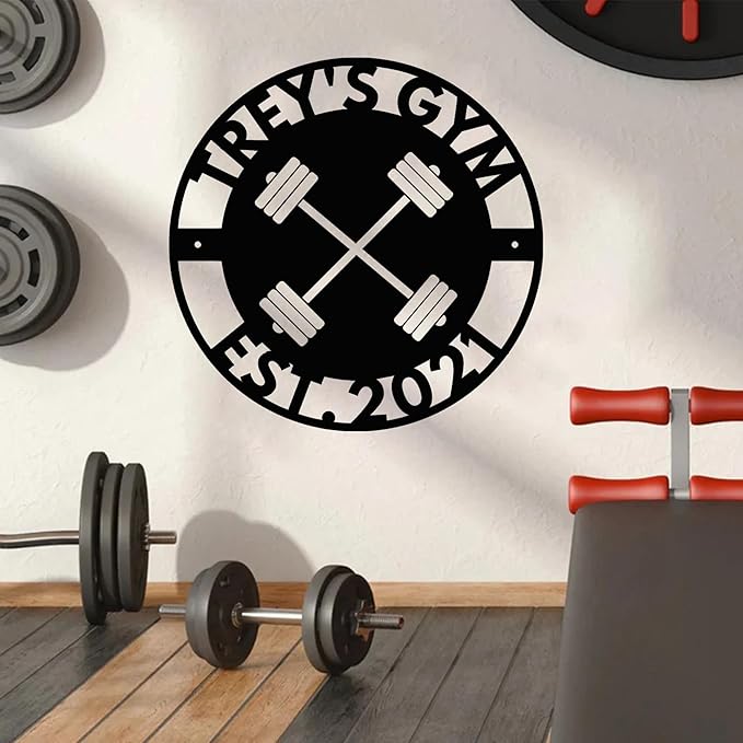 Luxury Personalized Gym Metal Sign, Custom Home Gym Decorations, Gifts for Fitness Lovers, Workout Room Decor, Gym Signs, Christmas Gifts 7-StrideForce Fitness