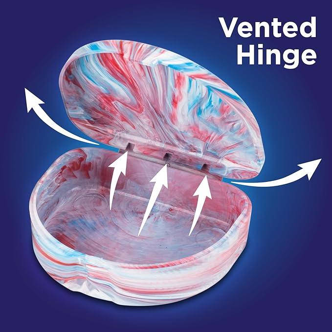 Practicon Designer Marble Retainer Cases, Clear Aligner Case, Dental Orthodontic Retainer Boxes, Mouth Guard Holder, 6 Pack