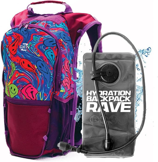 RaveRunner® Anti-Theft Hydration Backpack | Rave Hydration Pack, Festival Water Bag, Hydropack Rave, Hydration Pack EDC-StrideForce Fitness