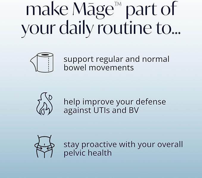 Māge by Solv Wellness Probiotic for Her, Daily Women’s Prebiotic and Probiotics Blend Nutritional Supplements for Digestive, Vaginal PH Balance, Urinary Tract Health Support, 30 Capsules-StrideForce Fitness