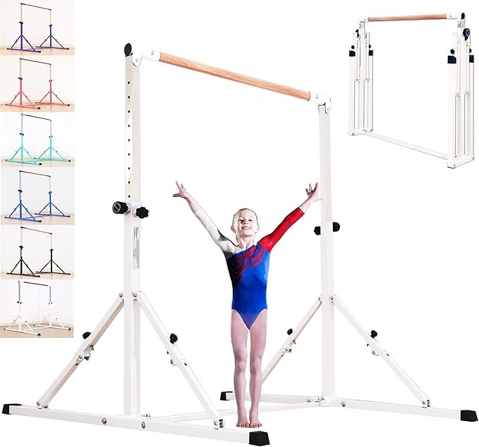 4FT/5FT Gymnastic Bar Set Gymnastics Horizontal Bar Gymnastics Kip Bar for Kids Home Use-StrideForce Fitness