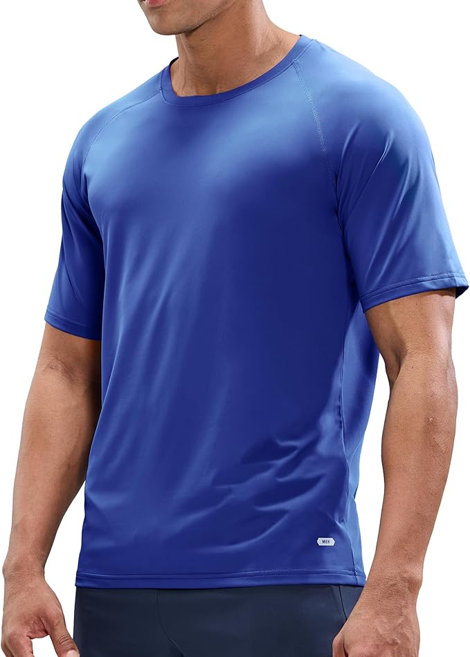 MIER Men's Dry Fit Workout T-Shirts Athletic Running Tee Short Sleeve Crew Neck Gym Tops, Polyester, Moisture Wicking-StrideForce Fitness