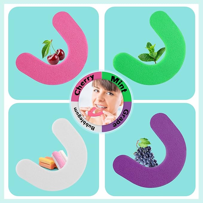 Bite Wafers for Orthodontic Braces - Therapy Wafer Latax Free, Relieve Pain from Braces, Teeth Pain Relief Chewie, Night Mouth Guard Alternative (Mint, 10 Pcs)