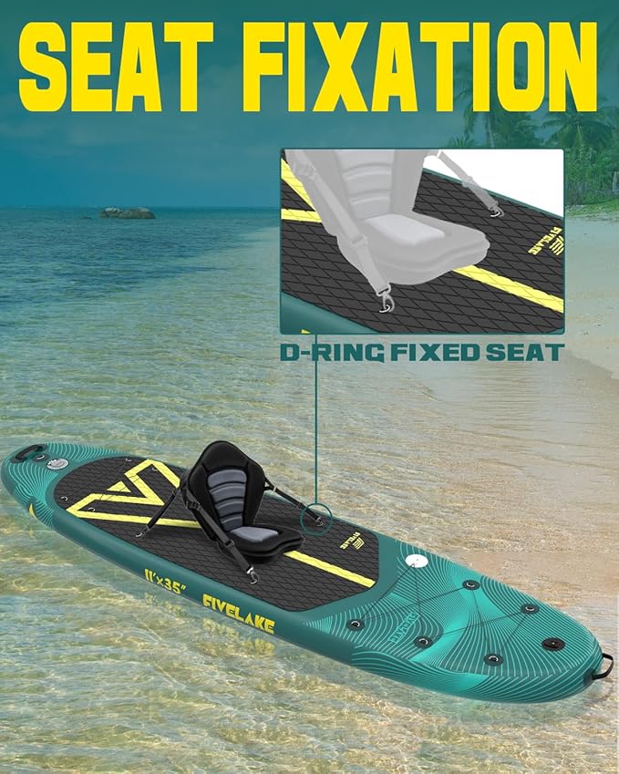 Inflatable Stand Up Paddle Board 11' x 35'' x 6'' Wide Stable Design,SUP Paddleboard Capacity 430lb for Adults Youth 120L Backpack,Carrying Strap,Double Action Pump,Waterproof Bag-StrideForce Fitness