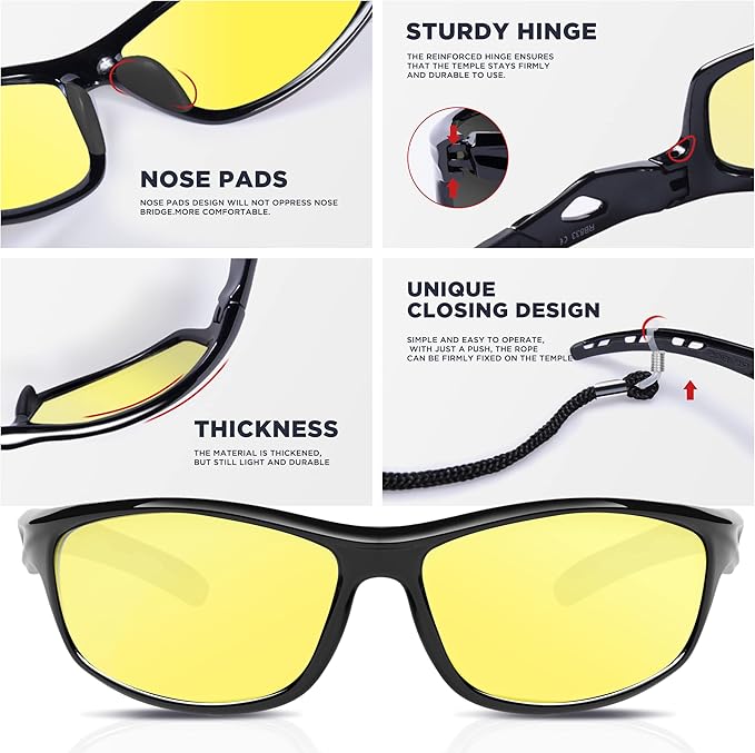 RIVBOS Sunglasses for Men Women Polarized UV Protection Sports Fishing Driving Shades Cycling RB833-StrideForce Fitness