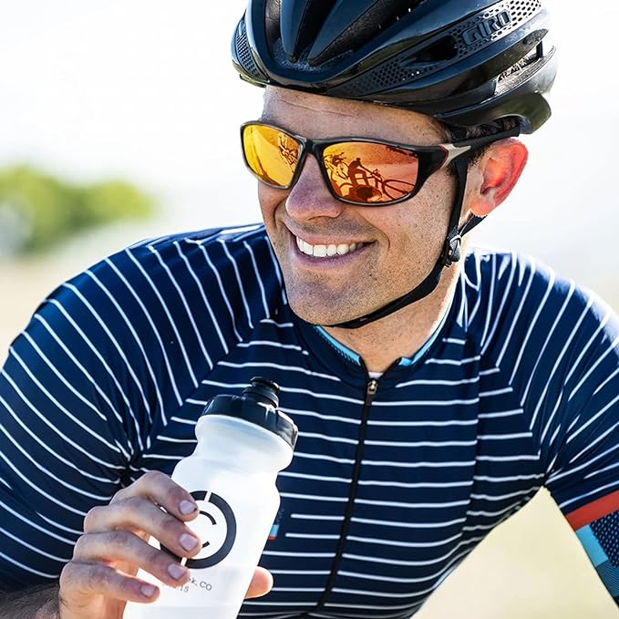 Polarized Sports Sunglasses for Men Women,Fishing Driving Rectangular Goggles UV400 Protection-StrideForce Fitness