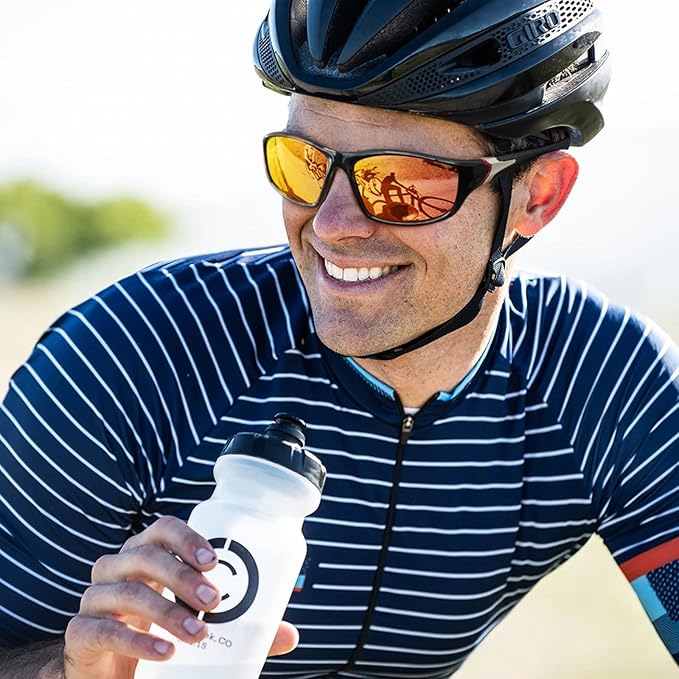 Polarized Sports Sunglasses for Men Women,Fishing Driving Rectangular Goggles UV400 Protection-StrideForce Fitness