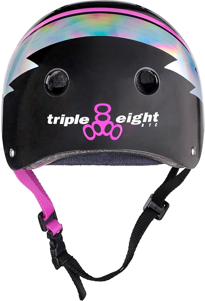 Triple Eight Certified Sweatsaver Helmet for Skateboarding, BMX, Roller Derby, Roller Skating, Inline Skating, Scooter and Bike-StrideForce Fitness
