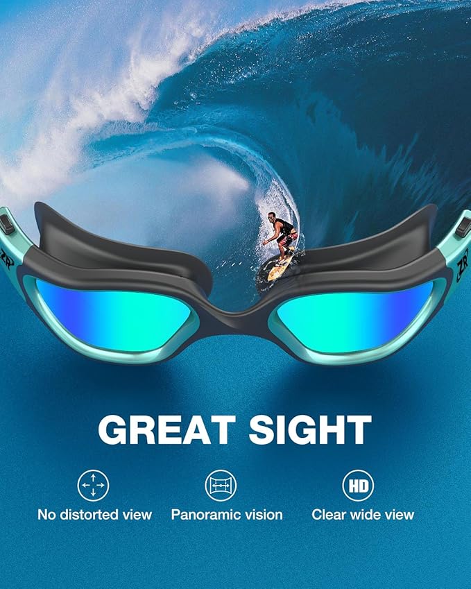 ZIONOR Swim Goggles, G1 MAX Polarized Anti-Fog Swimming Goggles for Men Women-StrideForce Fitness