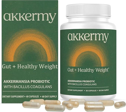 Akkermansia Probiotic for Appetite & Craving Control | Increases GLP-1 & Boosts Healthy Weight | 60 Day Supply | Made in USA | Bacillus Coagulans, B2, D3 & Chromium | SIBO Friendly, Vegan, Gluten Free-StrideForce Fitness