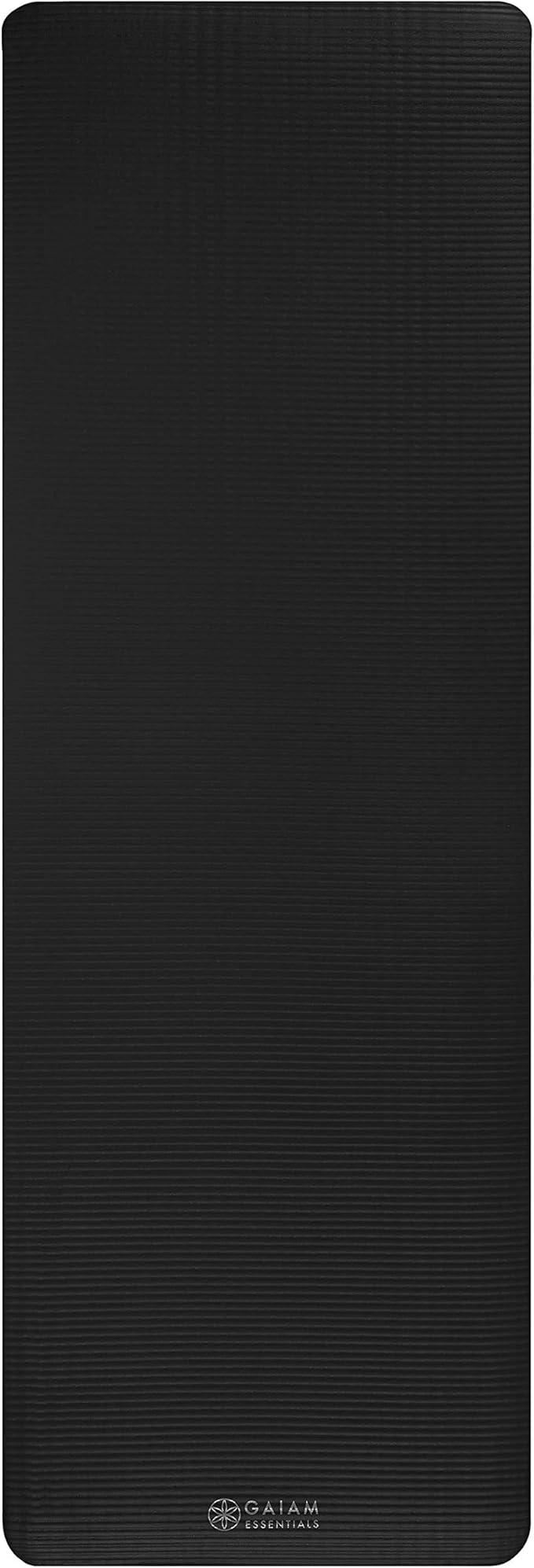 Gaiam Essentials Thick Yoga Mat Fitness & Exercise Mat with Easy-Cinch Yoga Mat Carrier Strap, 72"L x 24"W x 2/5 Inch Thick-StrideForce Fitness
