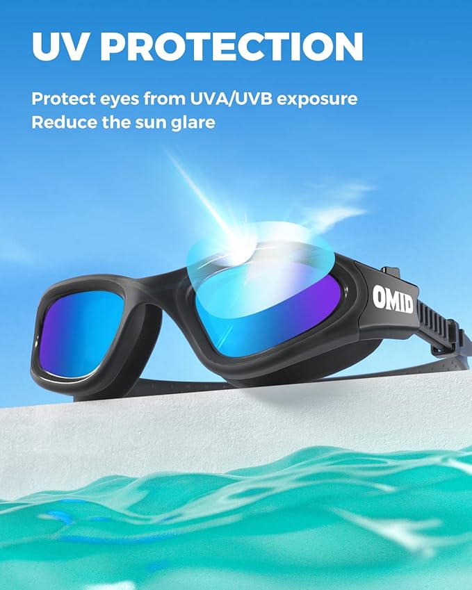 OMID Swim Goggles, P2 Polarized Swimming Goggles for Men Anti-fog Goggles Swimming for Adult Women-StrideForce Fitness