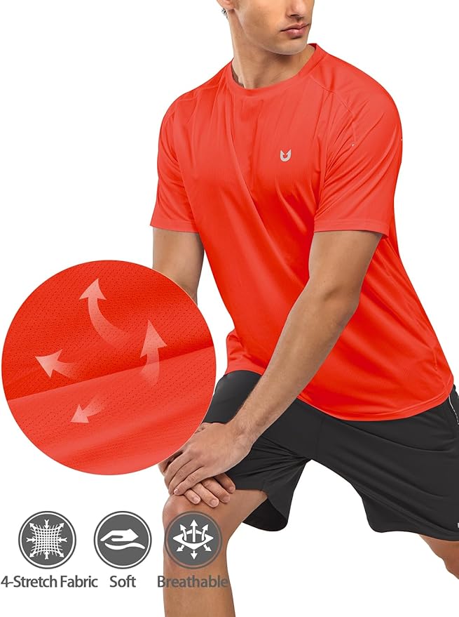 NORTHYARD Men's Athletic Running T-Shirts Quick Dry Workout Shirts Short-Sleeve Sports Gym Tee Tops Performance Activewear-StrideForce Fitness