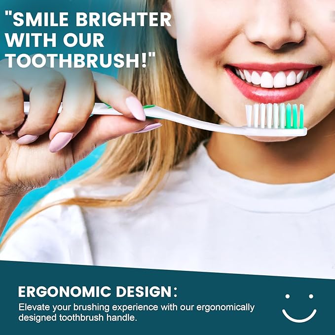 Navona 600 PCS Premium Individually Wrapped Bulk Toothbrush Pack, Disposable Toothbrushes, Kids Toothbrush, Medium Soft Bristle Toothbrushes, Ergonomics Handle, Perfect for Travel Hotel Donation