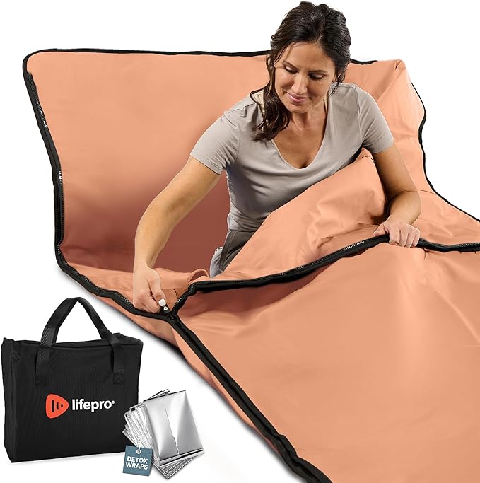 LifePro RejuvaWrap Infrared Sauna Blanket for Detox & Relaxation – Available in 5 Colors & 3 Models – Portable Far Infrared at Home Sauna for Muscle Relief, Circulation & Recovery – 9 Heat Levels-StrideForce Fitness