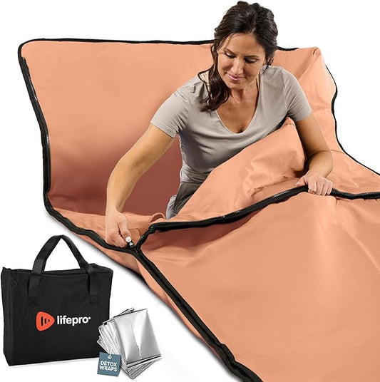 LifePro RejuvaWrap Infrared Sauna Blanket for Detox & Relaxation – Available in 5 Colors & 3 Models – Portable Far Infrared at Home Sauna for Muscle Relief, Circulation & Recovery – 9 Heat Levels-StrideForce Fitness