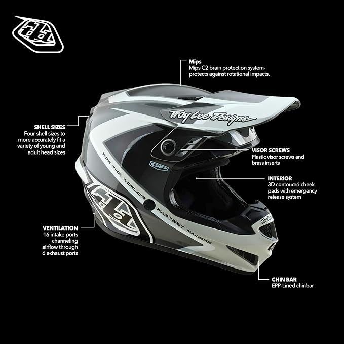 Troy Lee Designs GP Helmet for Motocross MX Off-Road-StrideForce Fitness